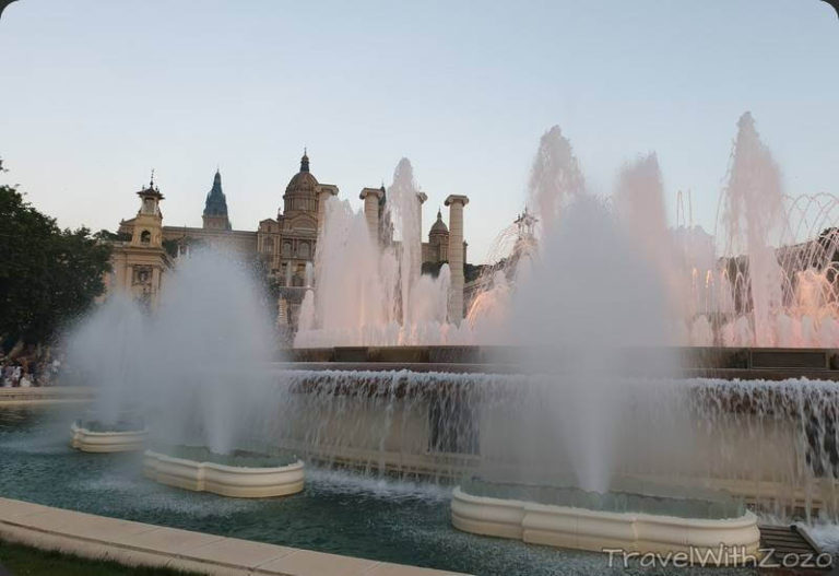 Montjuic Fountain Show Barcelona Spain