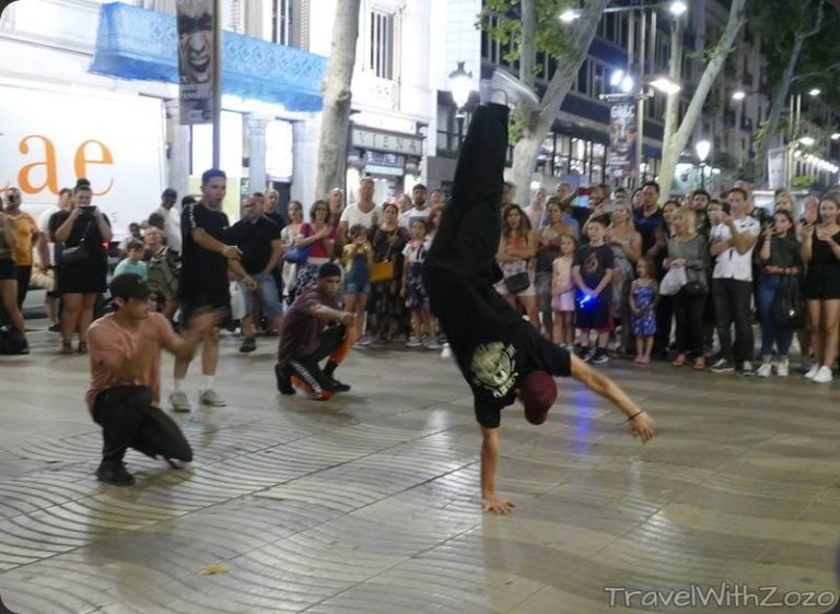 Street Dance La Rambla Barcelona Spain