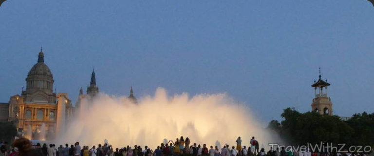 Montjuic Fountain Show Barcelona Spain